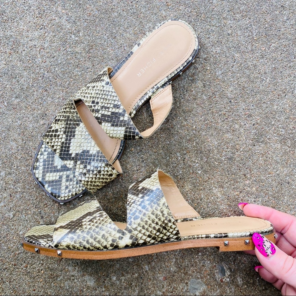 Marc Fisher | Jaylin Snake Square Toe Sandals 7m - image 2